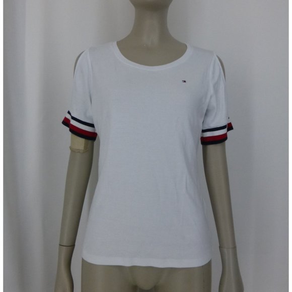Tommy Hilfiger Cold Shoulder T-Shirt - Picture 2 of 11